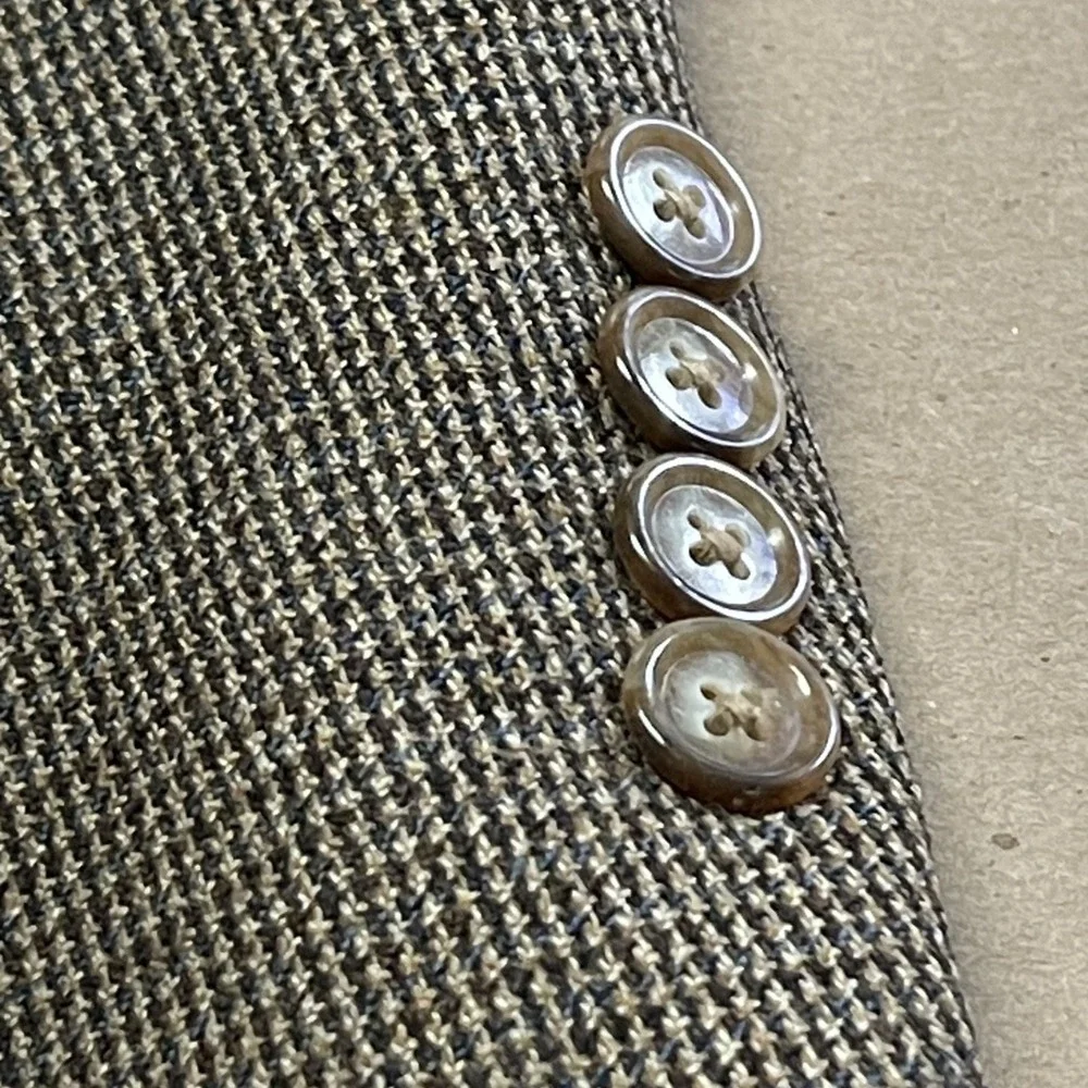 VTG Meeting Street‎ Men's 48R Blazer 100% Lambswool Brown Blazer Two Button Coat